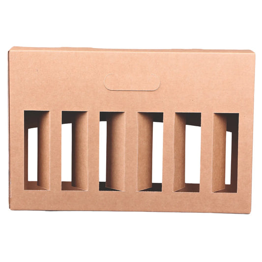 Atlanta brown kraft cardboard case for 6 x 33cl (long neck) beers