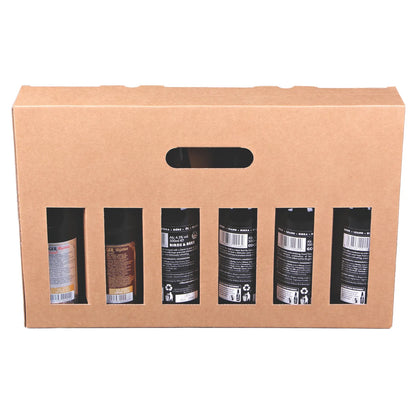 Valisette Atlanta carton kraft brun 6 bières 33cl (type long neck)