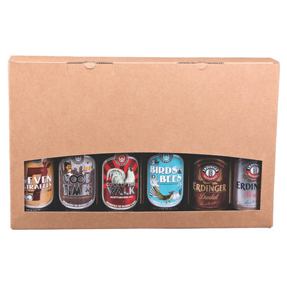 Valisette Atlanta carton kraft brun 6 bières 33cl (type long neck)