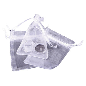 Sachet organza blanc 7x9cm avec lien de serrage
