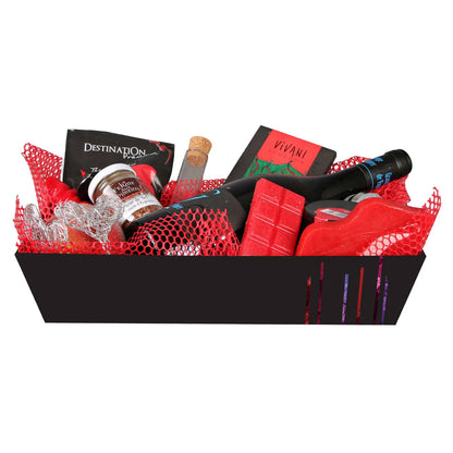 Los Angeles rigid cardboard rectangular wastebasket, 33x20x7cm