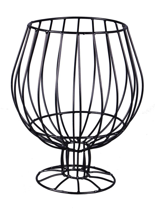 Esteban black metal stemmed glass for 1 or 2 bottles