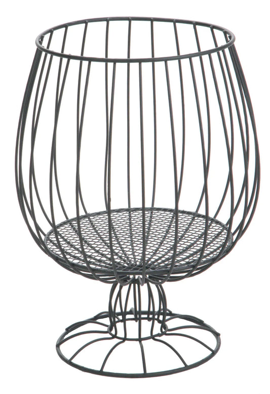 Esteban black metal stemmed glass for 2 or 3 bottles