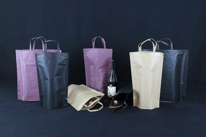 Hope black kraft paper 2-bottle bag