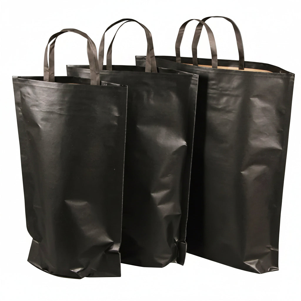 Black Kraft Paper Espérance 3-Bottle Bag