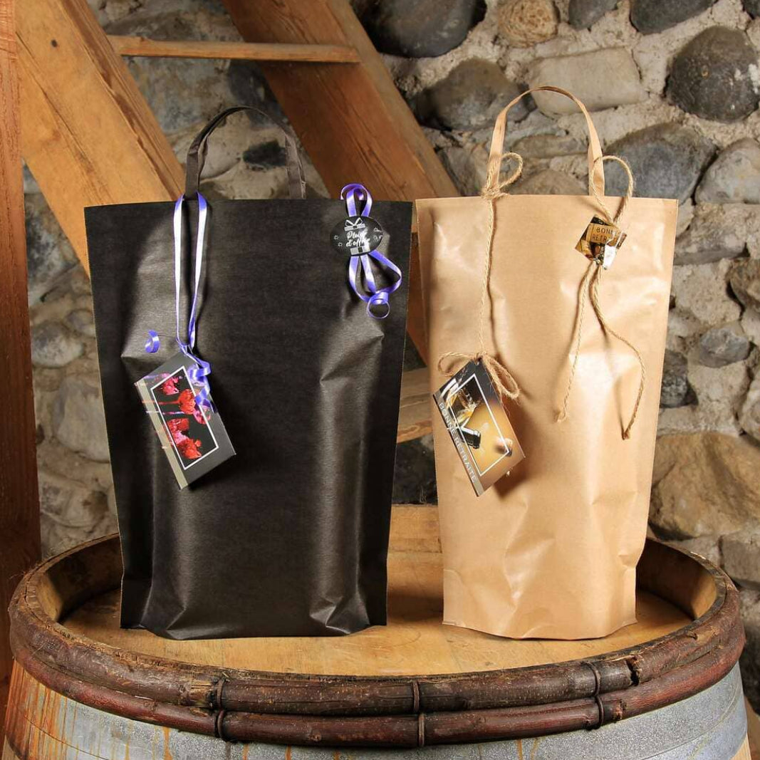 Hope bag, black kraft paper, 1 bottle