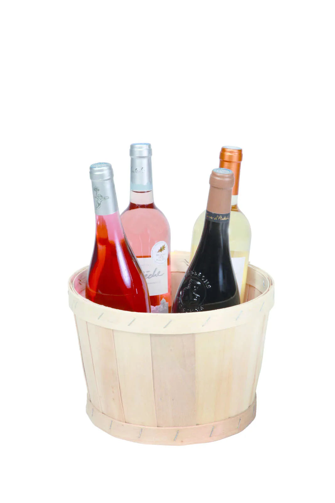 Malo round poplar wood basket 26x16cm