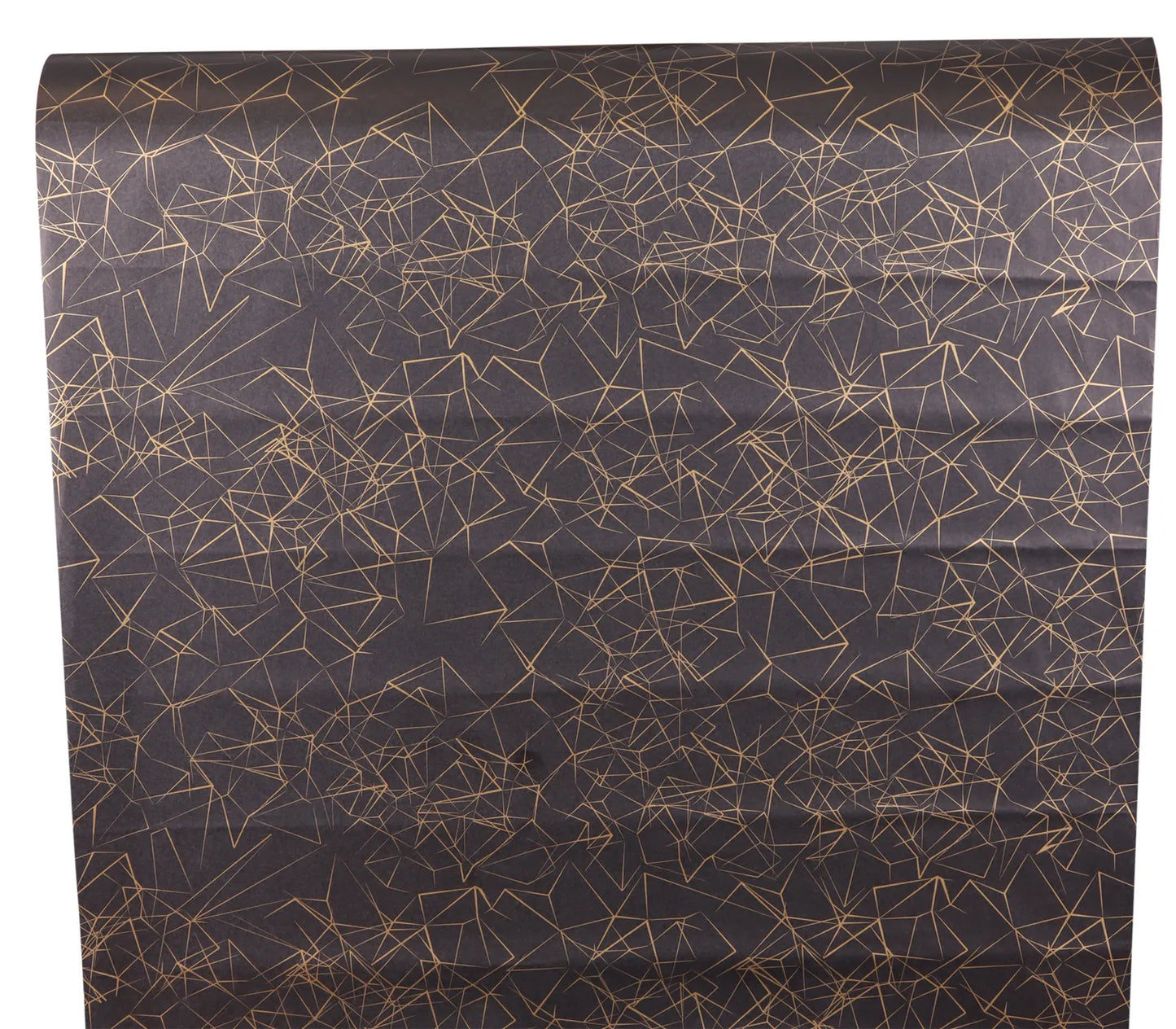 Papier cadeau Diamy kraft couché noir/or 0.70x100m