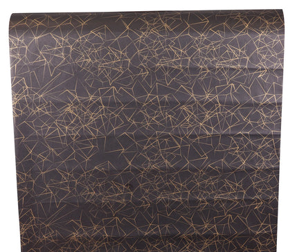 Papier cadeau Diamy kraft couché noir/or 0.50x200m