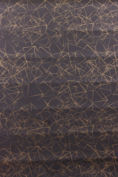 Papier cadeau Diamy kraft couché noir/or 0.70x100m