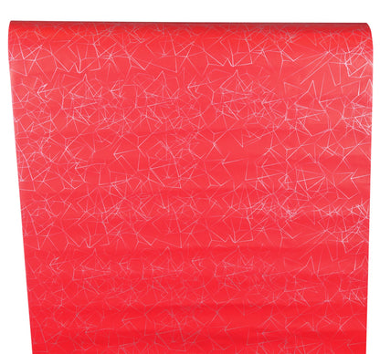 Diamy red/silver coated kraft gift wrap 0.50x200m