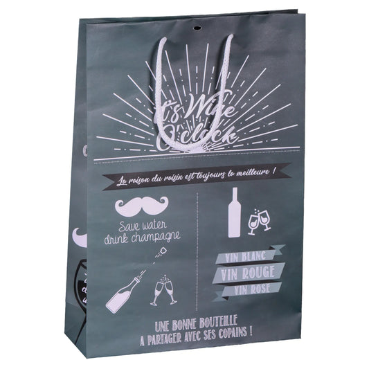 Manhattan paper bag for 3 bottles