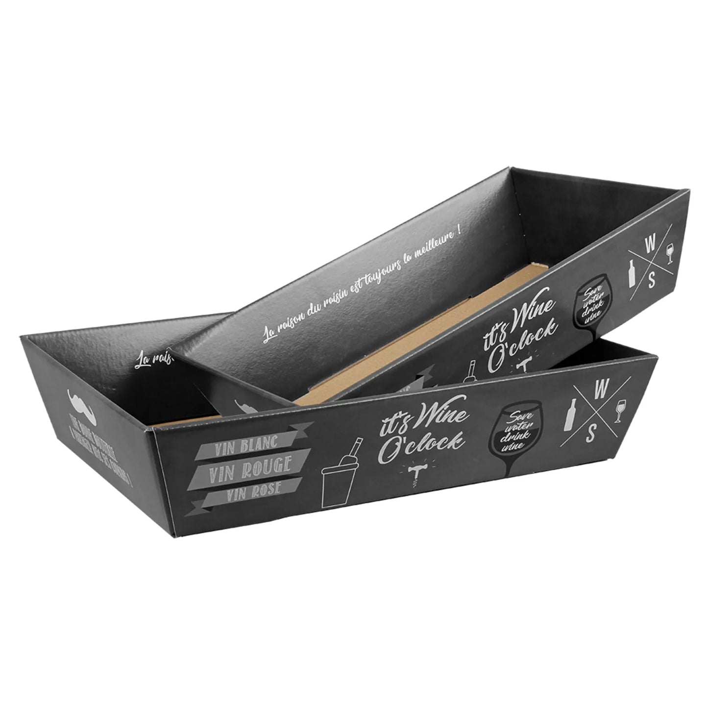 Manhattan cardboard wastebasket 34x21x8cm