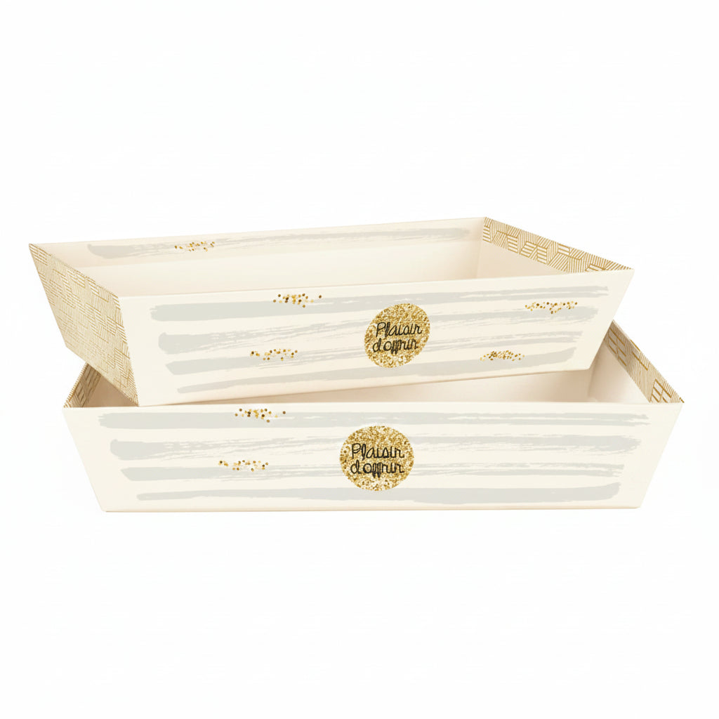 Helsinki rigid cardboard rectangular basket 33x20x7cm