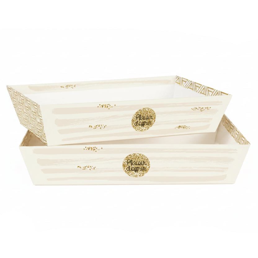Helsinki rectangular cardboard basket 36x27x7cm