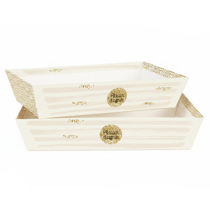 Helsinki rectangular cardboard basket 36x27x7cm