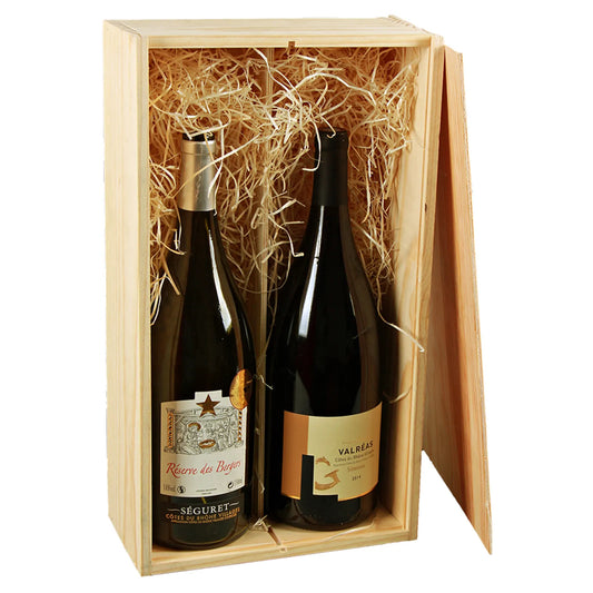 Caisse Tradition bois de pin double magnum