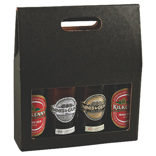 Buffalo kraft cardboard suitcase containing 4 x 33cl beers (long neck type)