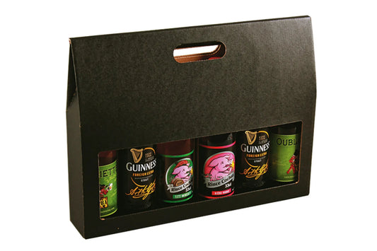 Buffalo kraft cardboard suitcase containing 6 x 33cl beers (long neck type)