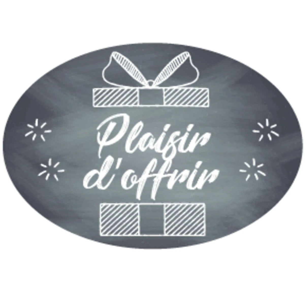Etiquette adhésive Manhattan ovale - Plaisir d Offrir (boîte de 500)