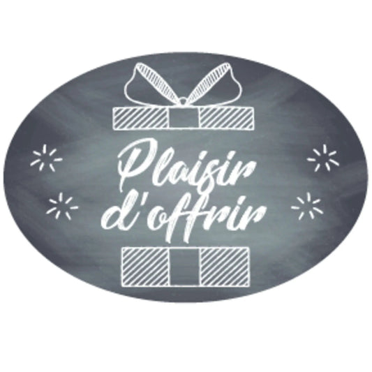 Etiquette adhésive Manhattan ovale - Plaisir d Offrir (boîte de 500)