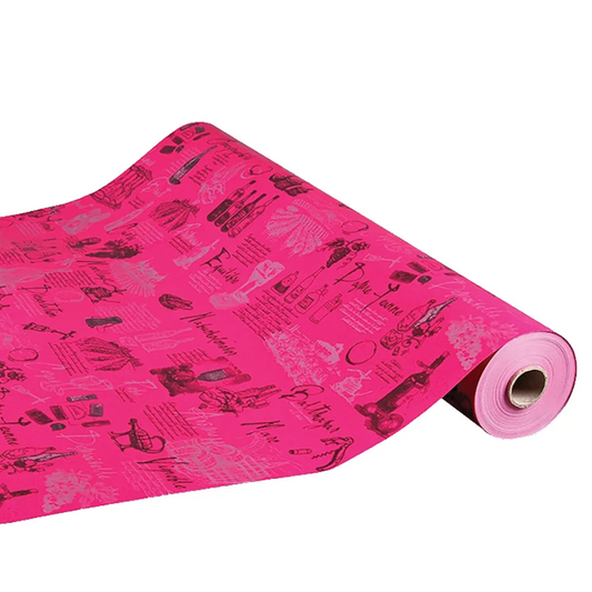 Papier cadeau Cépage kraft couché rubine/anthracite 0.70x100m