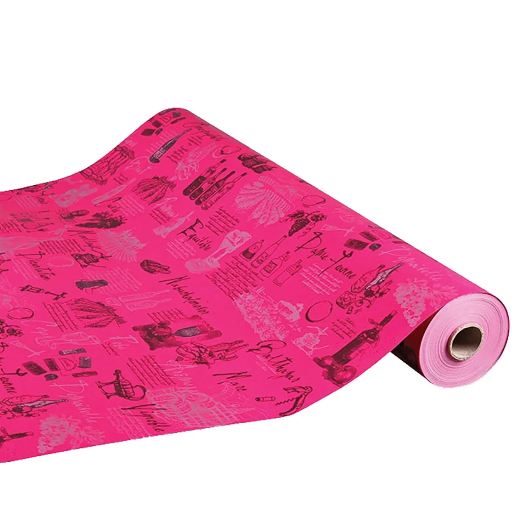 Gift wrap, kraft coated, rubine/anthracite, 0.50x200m