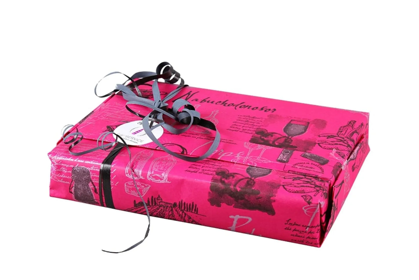 Gift wrap, kraft coated, rubine/anthracite, 0.70x100m