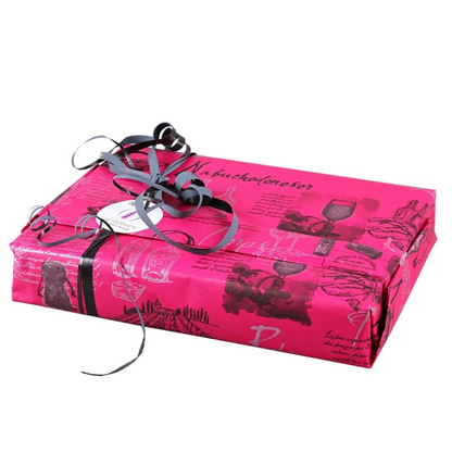 Gift wrap, kraft coated, rubine/anthracite, 0.50x200m