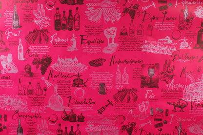 Gift wrap, kraft coated, rubine/anthracite, 0.70x100m