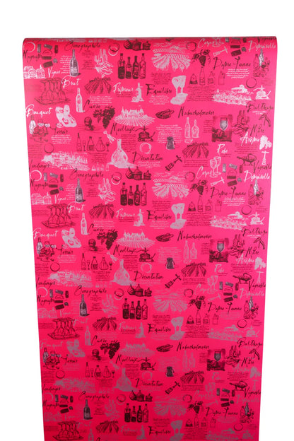 Gift wrap, kraft coated, rubine/anthracite, 0.50x200m