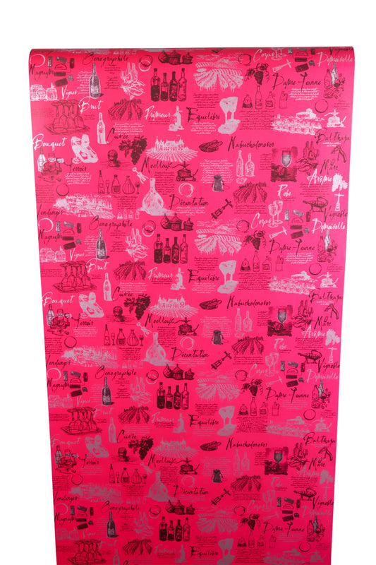 Papier cadeau Cépage kraft couché rubine/anthracite 0.50x200m