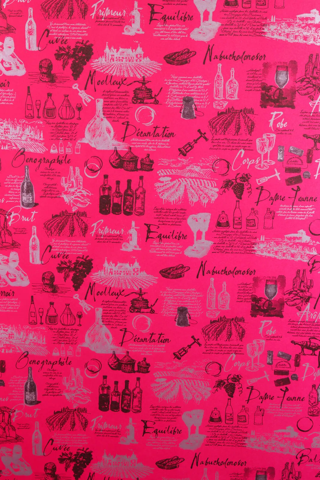 Gift wrap, kraft coated, rubine/anthracite, 0.70x100m