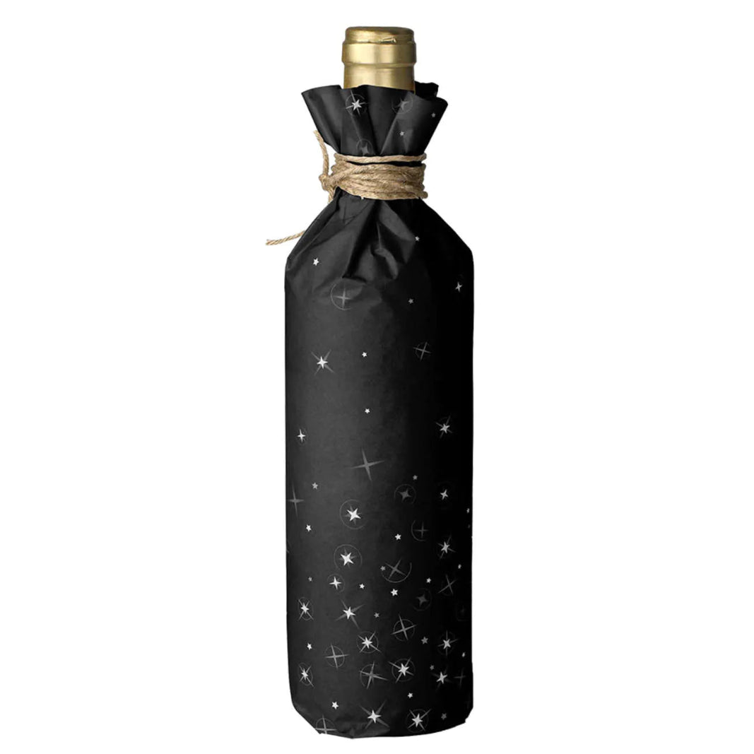 Papier cadeau Nuit kraft couché noir/or/blanc 0,70x100m