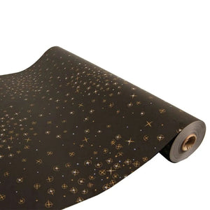 Papier cadeau Nuit kraft couché noir/or/blanc 0.50x200m