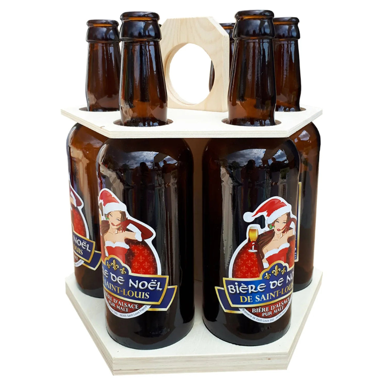 Carrousel à bière Ezio bois 6 bières 33/50cl (type Steinie), Twist