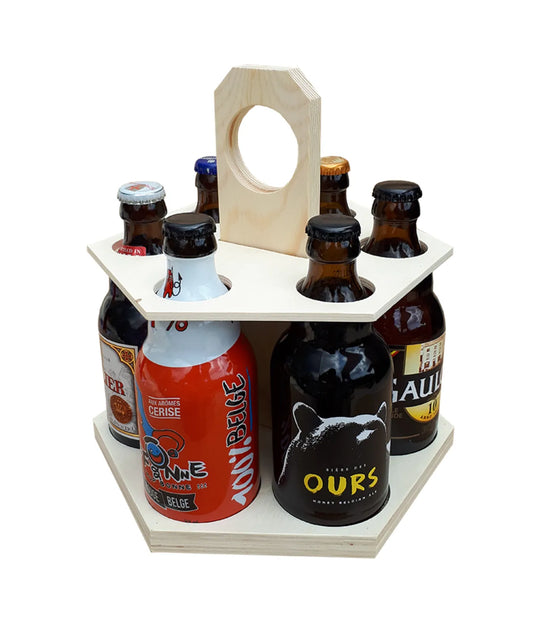 Carrousel à bière Ezio bois 6 bières 33/50cl (type Steinie), Twist