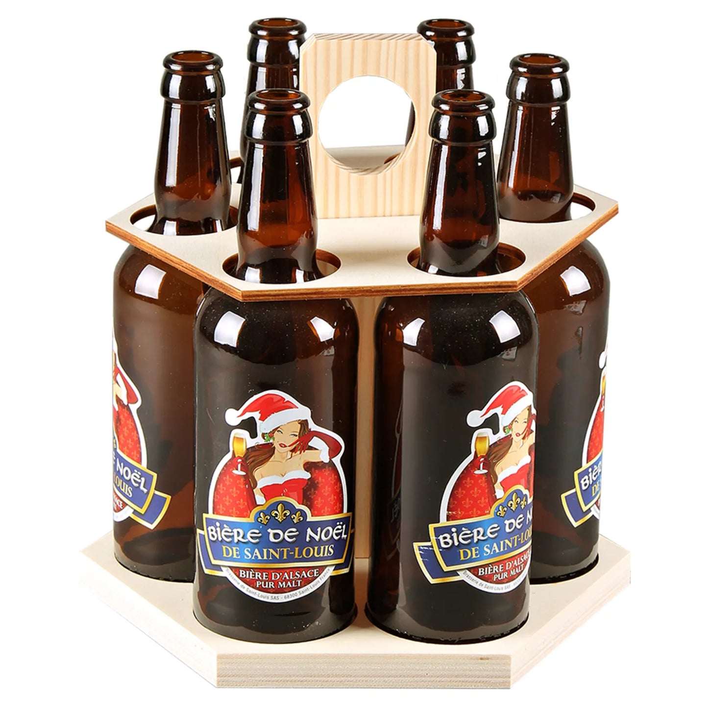 Carrousel à bière Ezio bois 6 bières 33/50cl (type Steinie), Twist