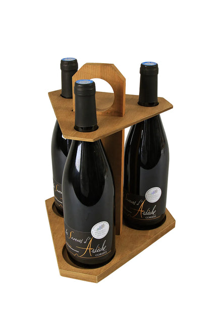 Carrousel Ottavio bois 3 bouteilles 75cl, Twist