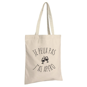 Sac tote bag Chelsea toile coton écru - Je peux pas jai apéro