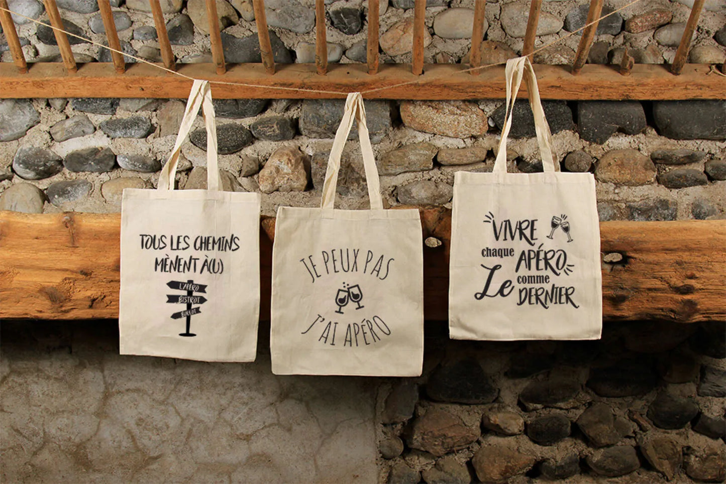 Sac tote bag Chelsea toile coton écru - Je peux pas jai apéro