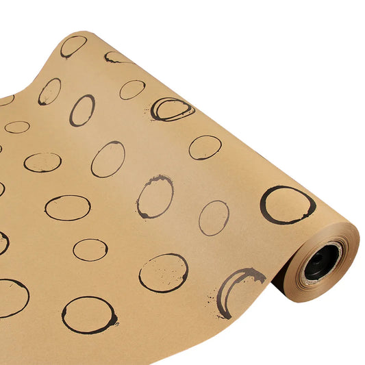 Papier cadeau Tanin kraft recyclé brun/noir 0.70x100m