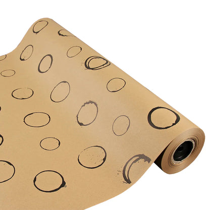 Recycled brown/black kraft Tanin gift wrap 0.50x200m