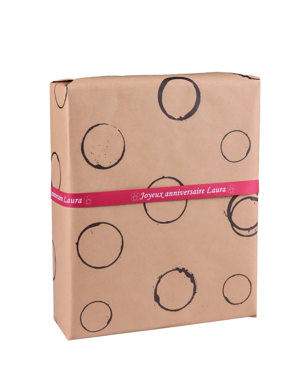 Papier cadeau Tanin kraft recyclé brun/noir 0.70x100m