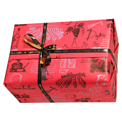 Black Glossy Satin Ribbon - Pleasure of Giving (10mm x 250m spool)