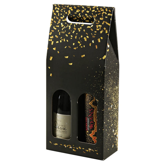 Petra cardboard suitcase for 2 bottles