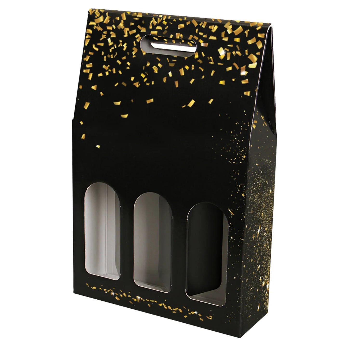 Petra cardboard suitcase with 3 bottles