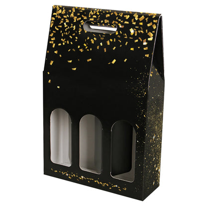 Petra cardboard suitcase with 3 bottles