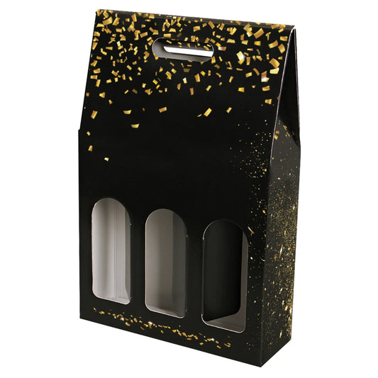 Petra cardboard suitcase with 3 bottles