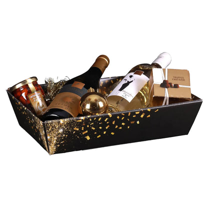 Petra festive cardboard basket 34x21x8cm